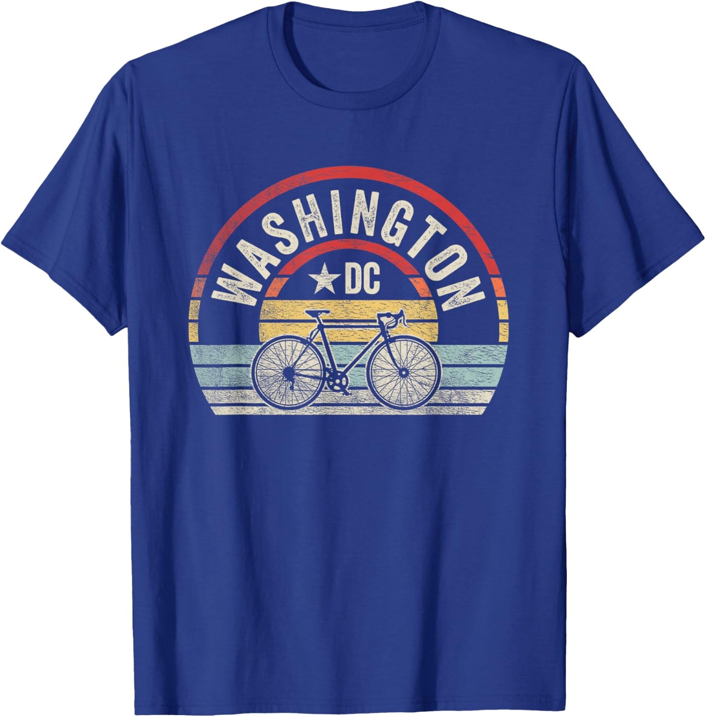 Retro Washington Dc Shirt Retro Vintage Washington Bicycle T-Shirt - T-Shirt | Royal