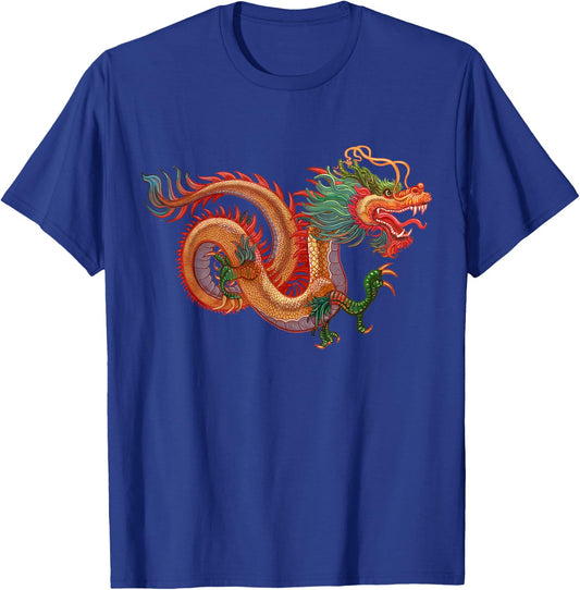 Traditional Chinese Dragon Art T-Shirt - T-Shirt | Royal