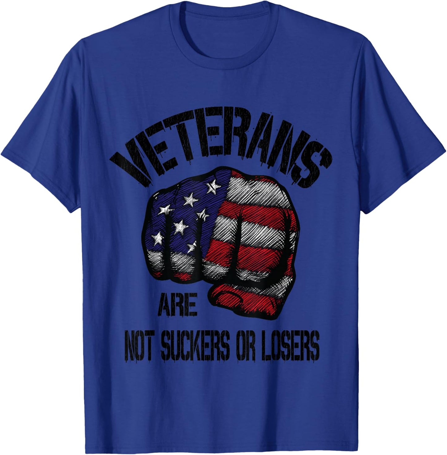 Veterans Are Not Suckers Or Losers Anti Trump Vets Heroes T-Shirt - T-Shirt | Royal