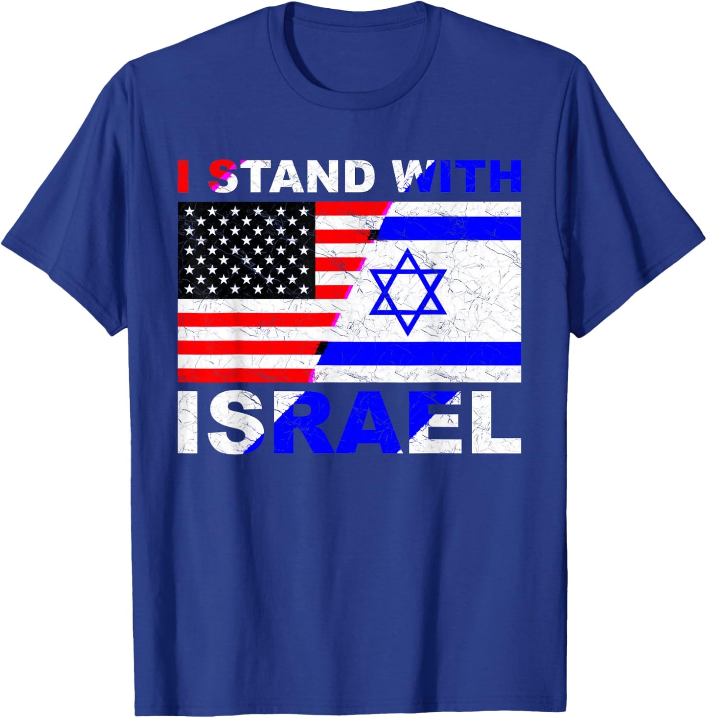 I Stand with Israel, Israeli Palestinian Conflict Pro Israel T-Shirt - T-Shirt | Royal