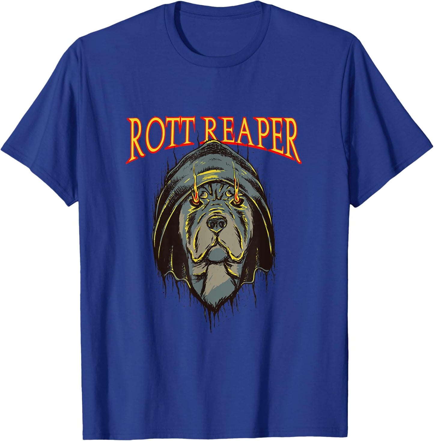 Rottweiler Grim Reaper - Cool Dog Lover Biker Horror T-Shirt - T-Shirt | Royal