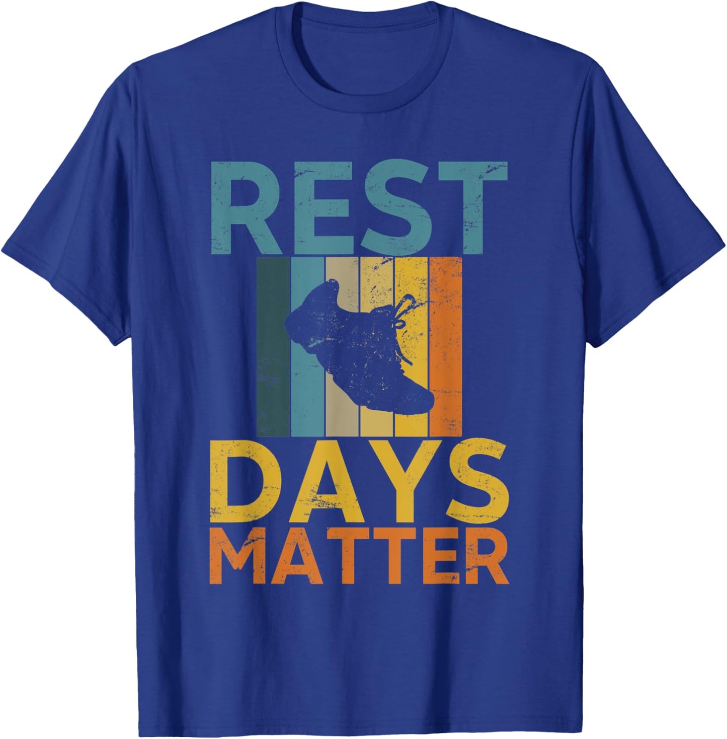 Funny Running Retro Rest Days Matter Gift Runner T-Shirt - T-Shirt | Royal