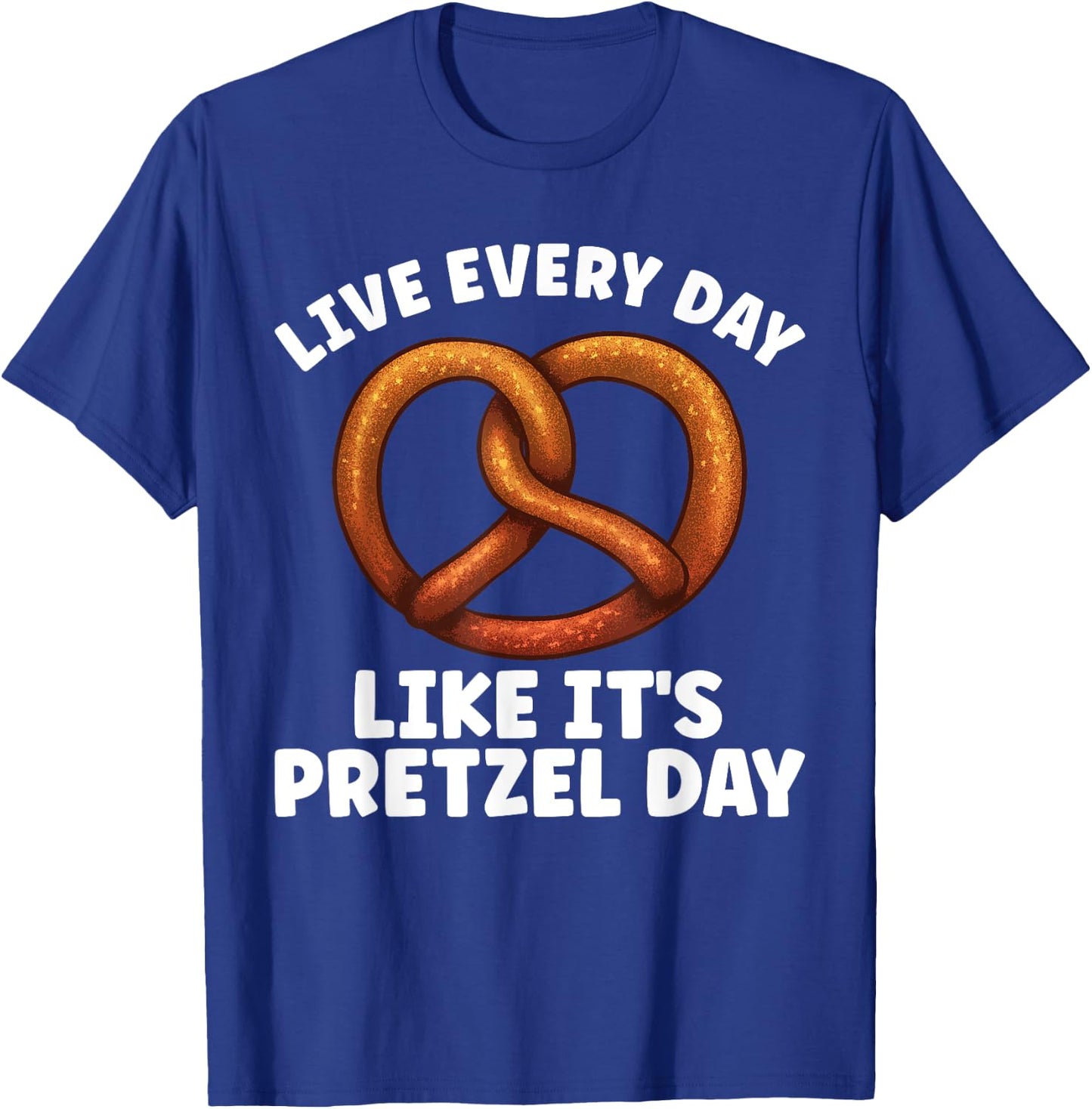 Funny Pretzel Art Women Kids Hard Soft Pretzel Lover T-Shirt - T-Shirt | Royal