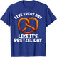 Funny Pretzel Art Women Kids Hard Soft Pretzel Lover T-Shirt - T-Shirt | Royal