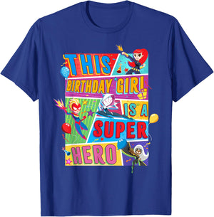 Marvel Avengers This Birthday Girl Is A Super Hero T-Shirt - T-Shirt | Royal