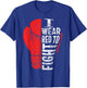 I Wear Red To Fight Heart Disease Awareness CHD National Day T-Shirt - T-Shirt | Royal