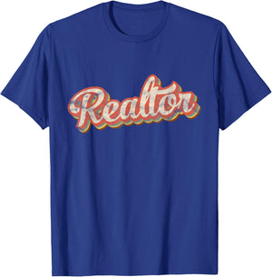 Retro Style Realtor Gift Vintage Broker Real Estate Agent T-Shirt - T-Shirt | Royal