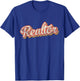 Retro Style Realtor Gift Vintage Broker Real Estate Agent T-Shirt - T-Shirt | Royal