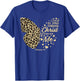 Christian Bible Verse Butterfly Cheetah Mom Women Teen Girls T-Shirt - T-Shirt | Royal