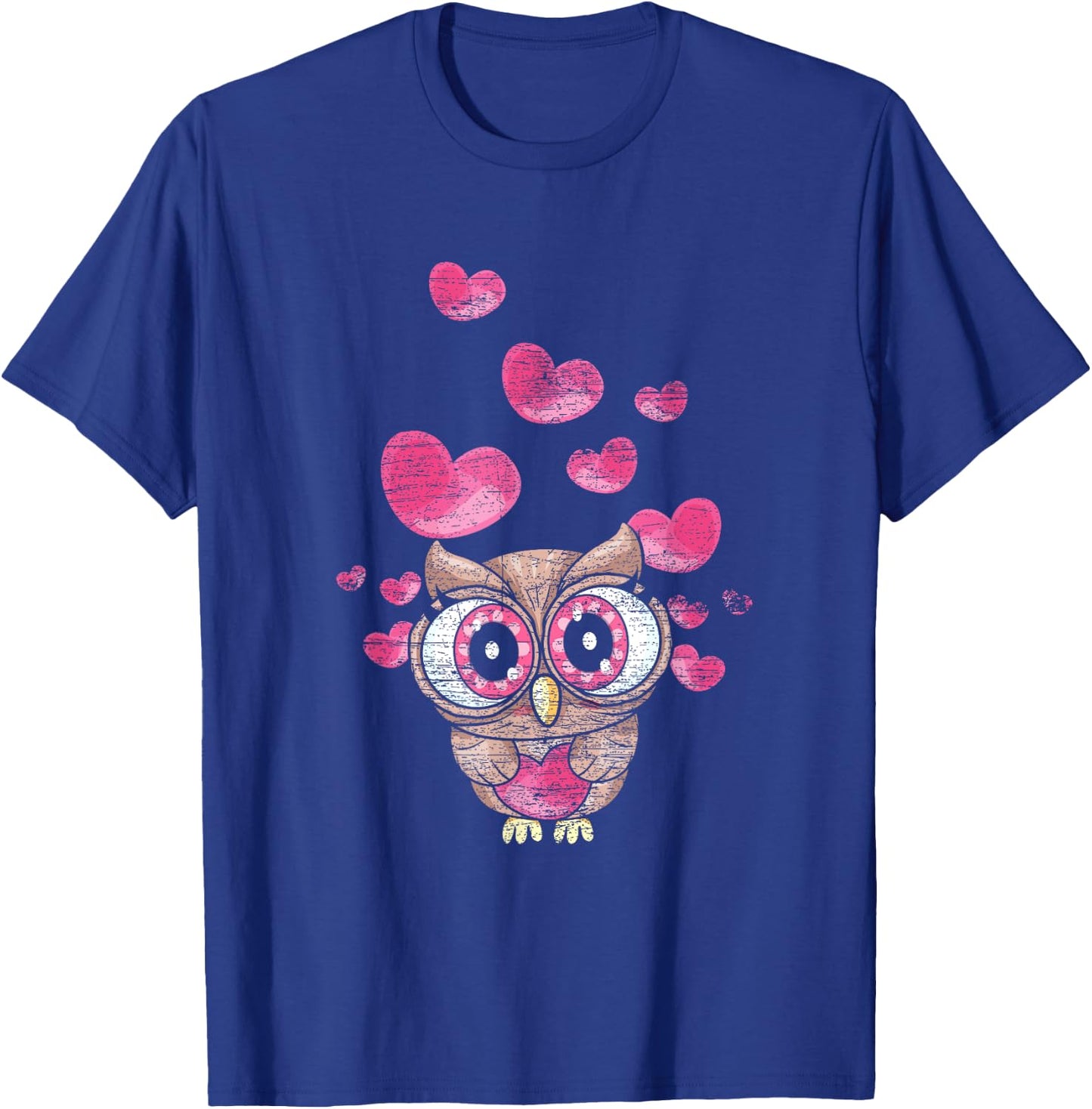 Cute Bird Women Girls Kids Owl T-Shirt - T-Shirt | Royal
