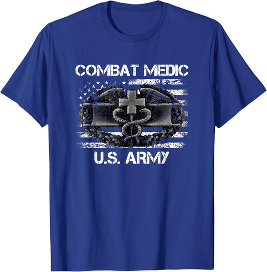 US Army Combat Medic , Perfect Veteran Medical Military T-Shirt - T-Shirt | Royal
