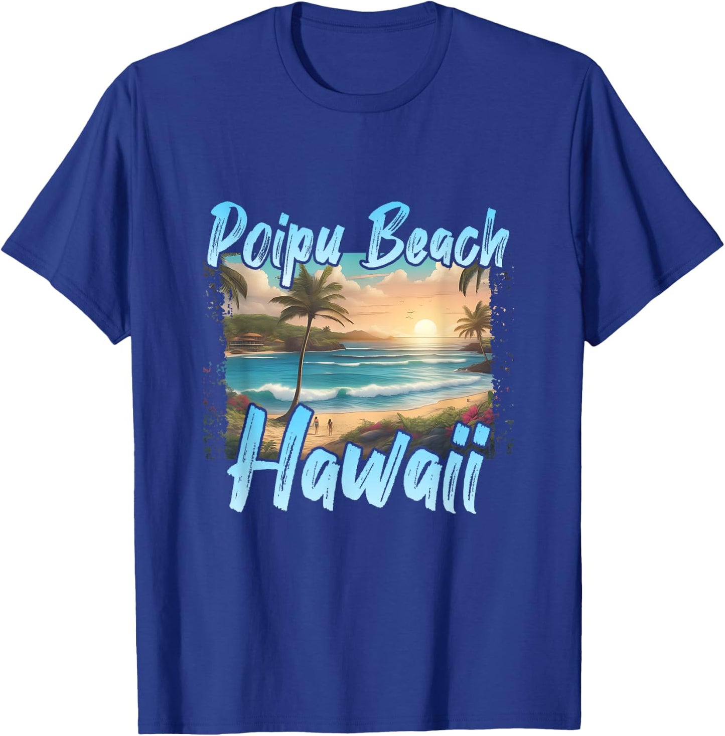 Poipu Beach Sunset Women Kids T-Shirt - T-Shirt | Royal