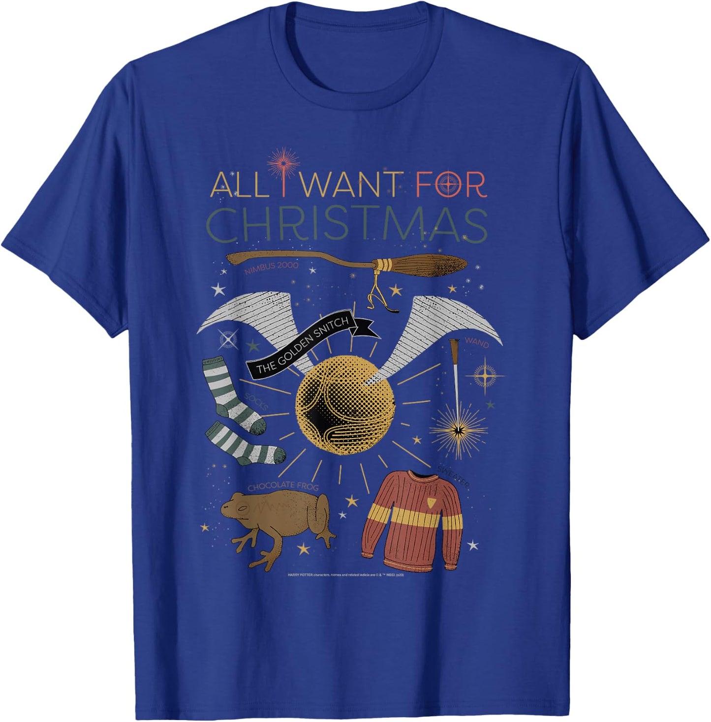 Harry Potter Christmas All I Want For Christmas Accessories T-Shirt - T-Shirt | Royal