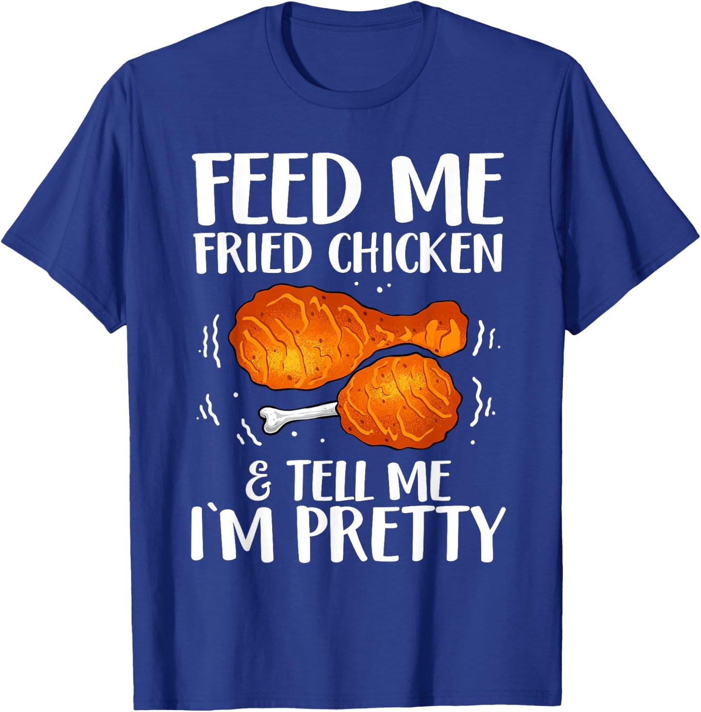 Funny Fried Chicken Art Girls Fried Chicken Lovers T-Shirt - T-Shirt | Royal