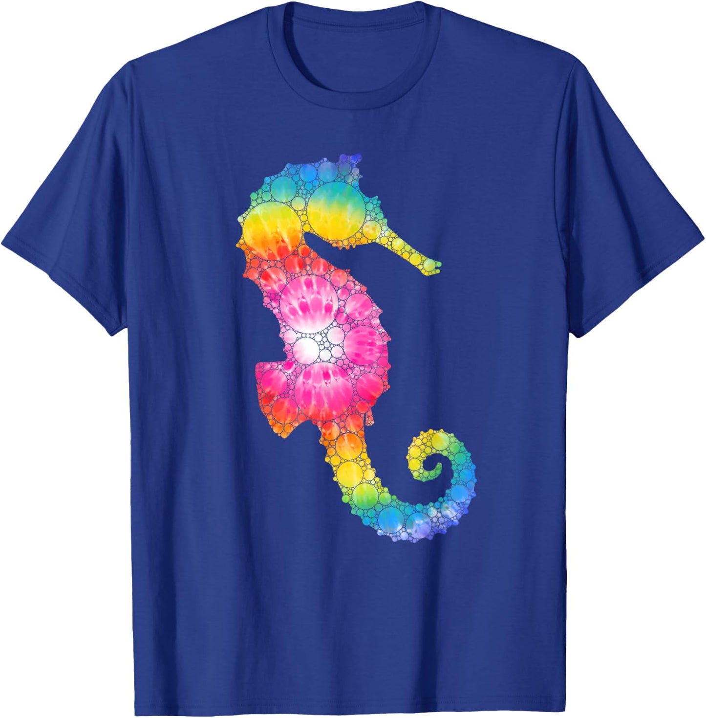 Colorful Polka Dot Tie Dye Seahorse International Dot Day T-Shirt - T-Shirt | Royal