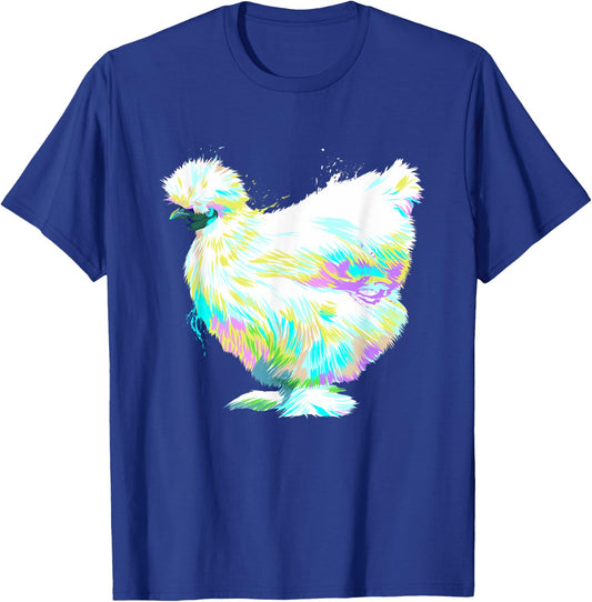 Colorful Splash Silkie Chicken T-Shirt - T-Shirt | Royal