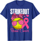 Strike Out Breast Cancer Softball Ball & Pink Ribbon Women T-Shirt - T-Shirt | Royal