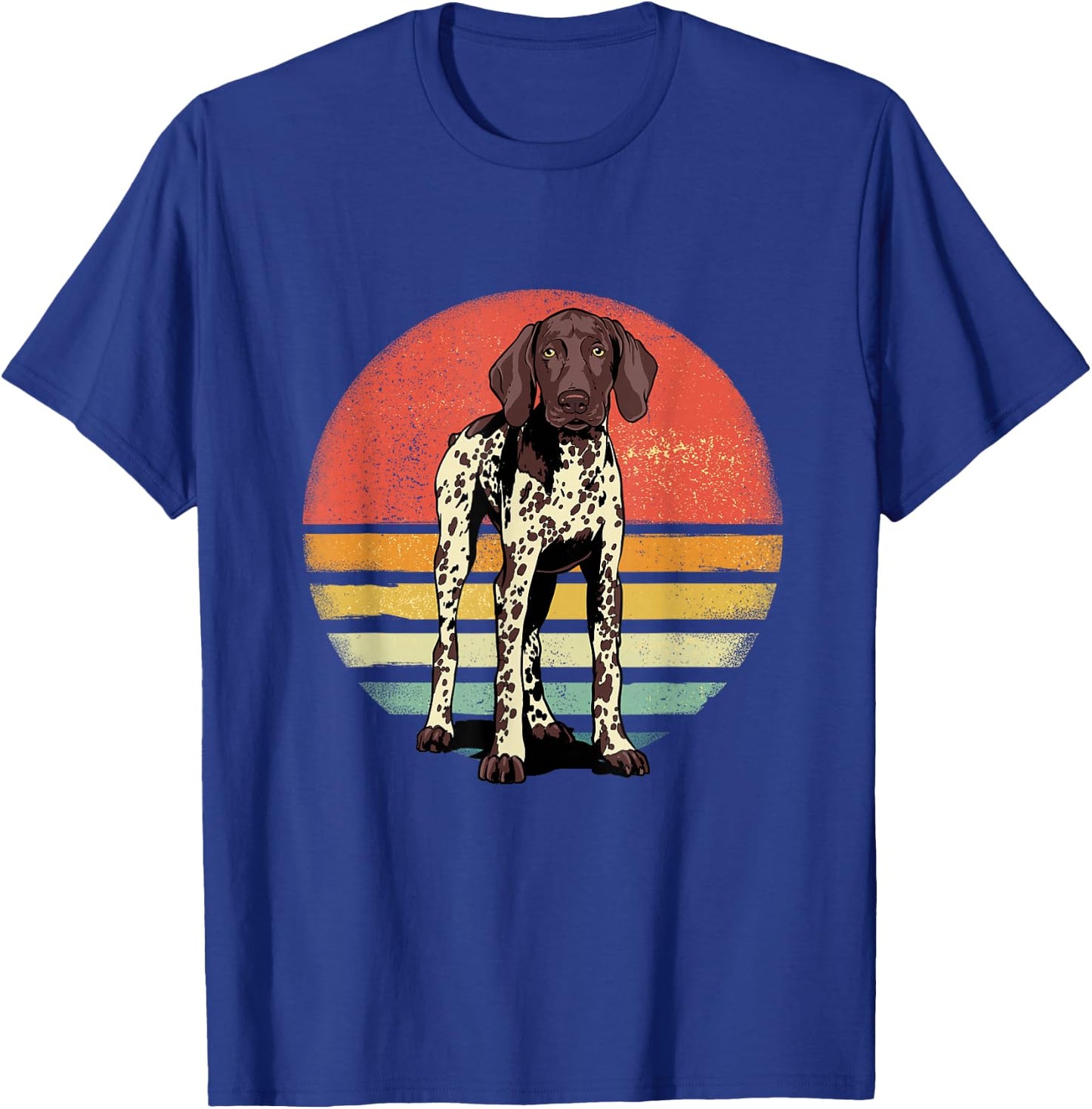 GSP Shirt Retro German Shorthaired Pointer Dog GSP Mom Dad T-Shirt - T-Shirt | Royal