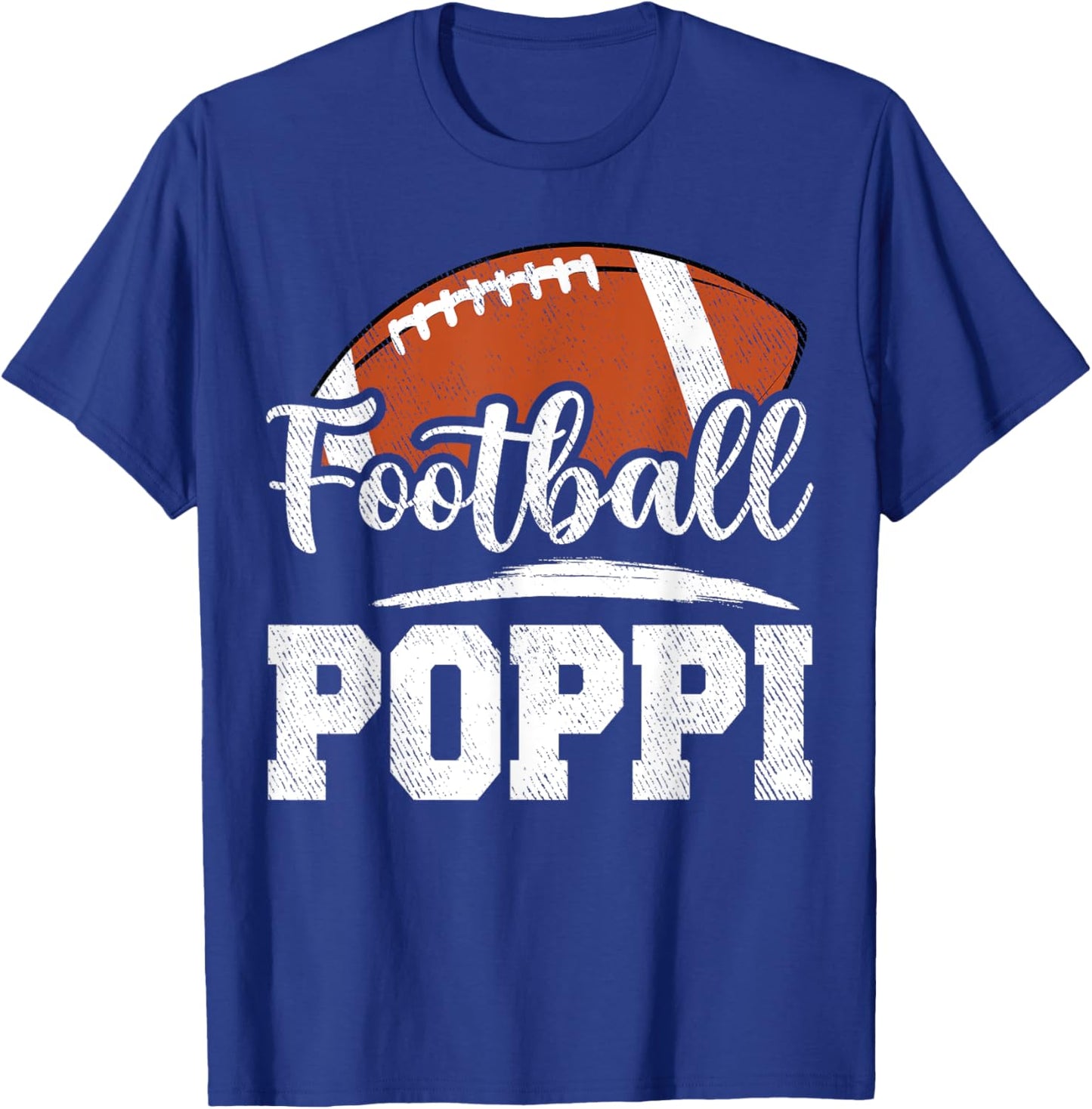 Football Poppi Football Player Game Day Father's Day T-Shirt - T-Shirt | Royal
