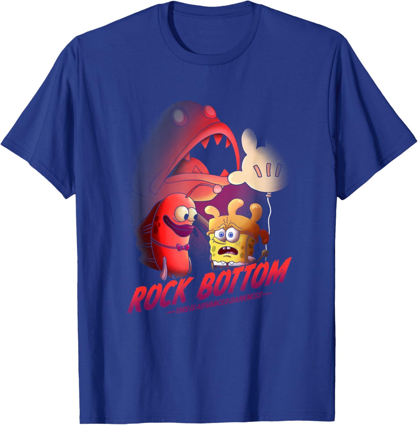 SpongeBob SquarePants Rock Bottom This Is Advanced Darkness T-Shirt - T-Shirt | Royal