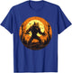 Halloween Werewolf Howling Full Moon Bats Spooky Graphic T-Shirt - T-Shirt | Royal