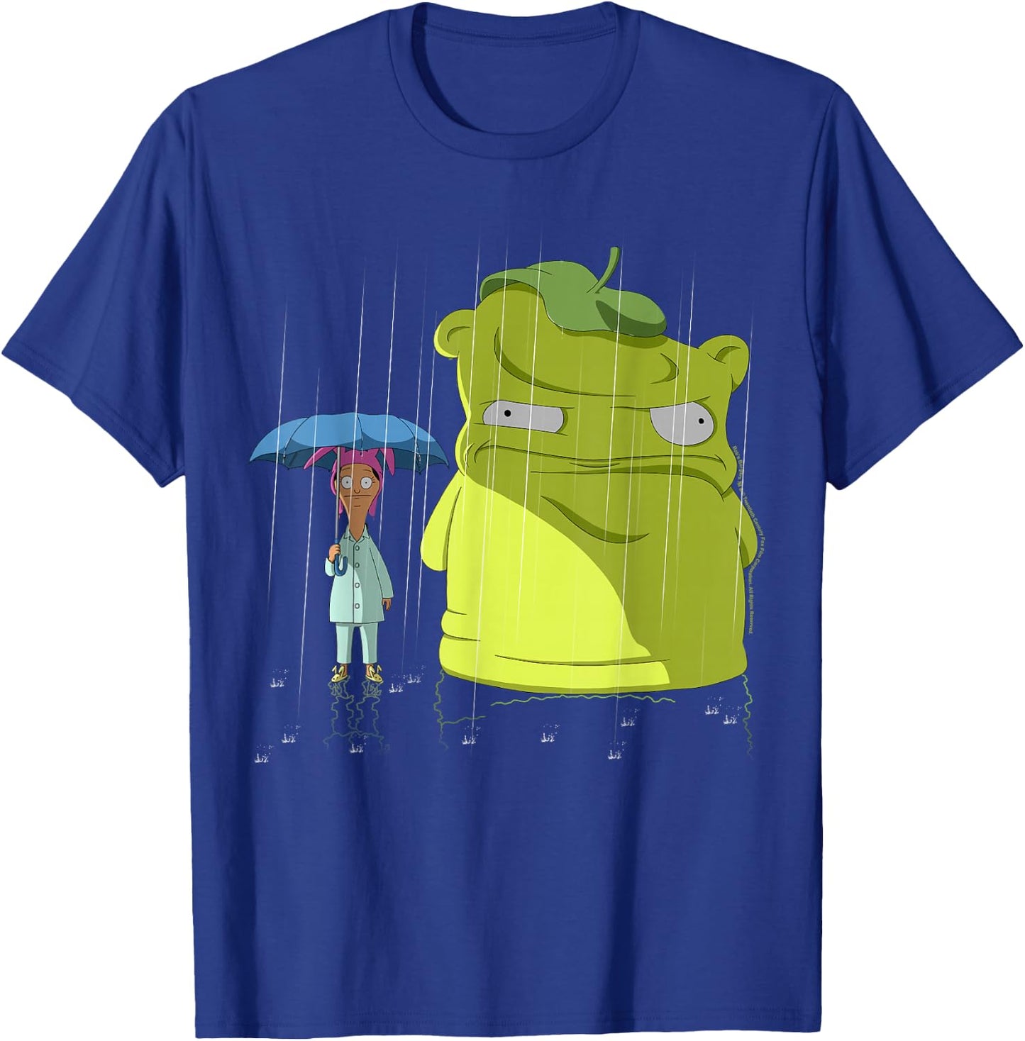 Bob's Burgers Louise & Kuchi Kopi Rain Portrait T-Shirt - T-Shirt | Royal