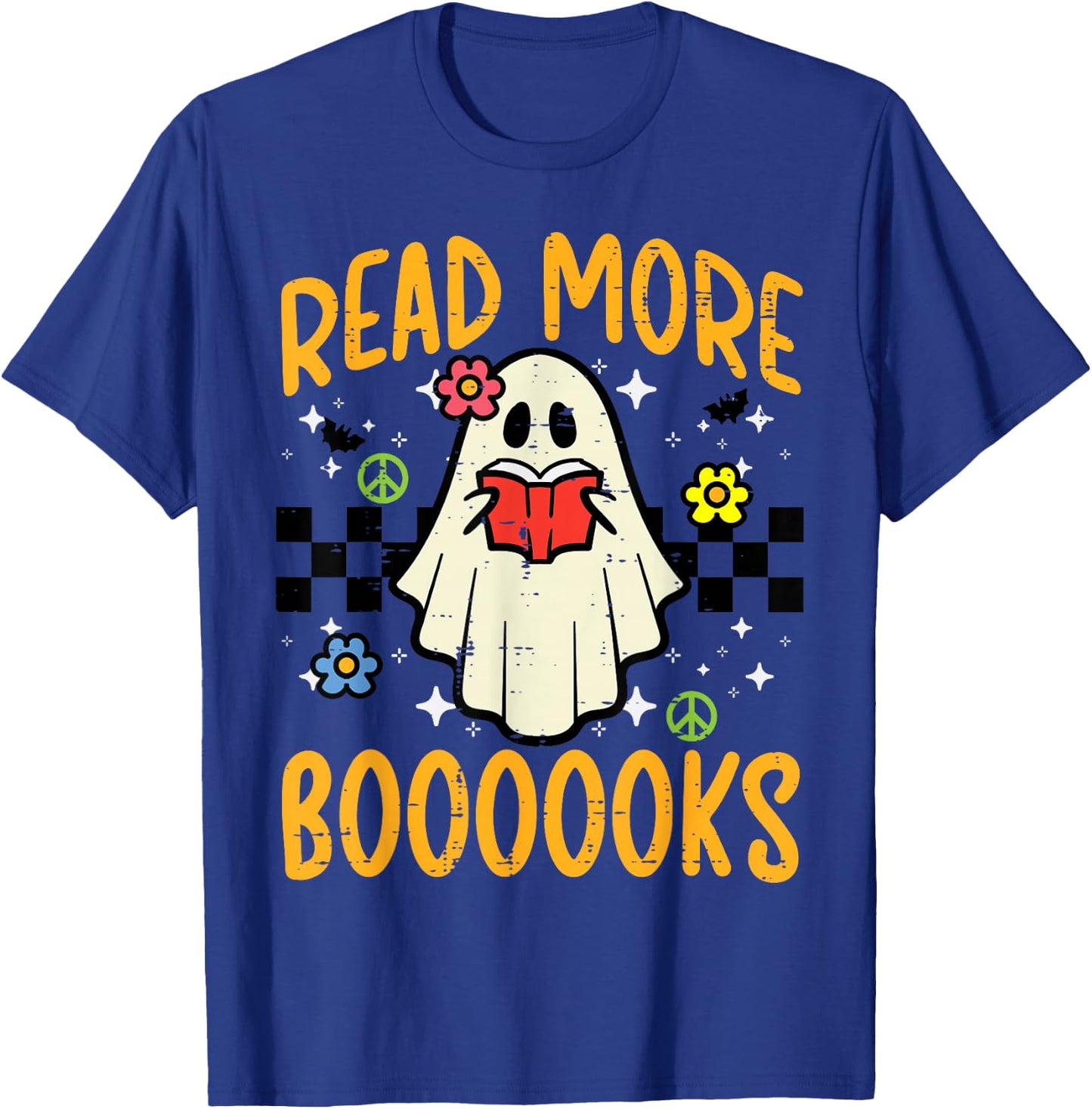 Halloween Read More Books Retro Costume Teacher Women Girls T-Shirt - T-Shirt | Royal