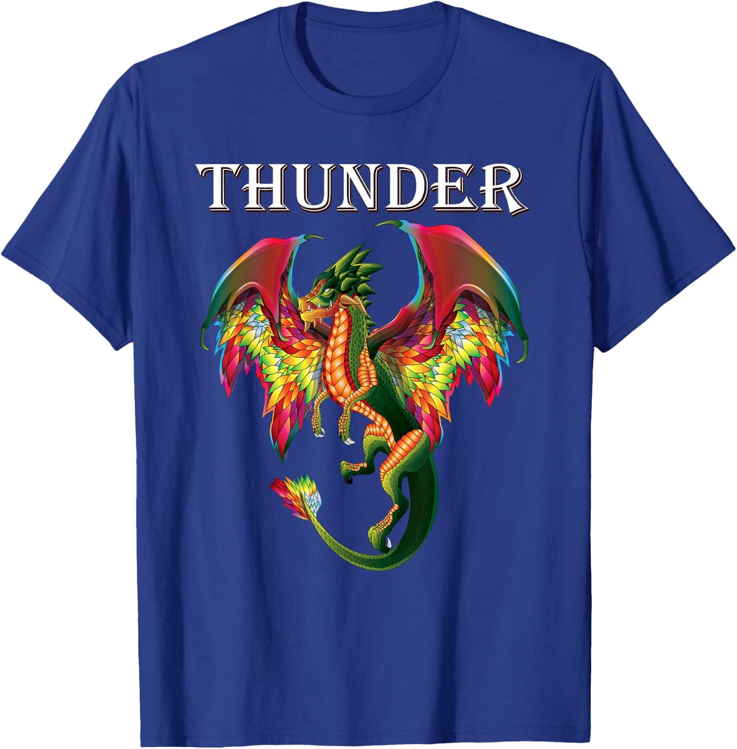 Imagine You Are A Thunder Dragon Breathing Fire With Wings T-Shirt - T-Shirt | Royal
