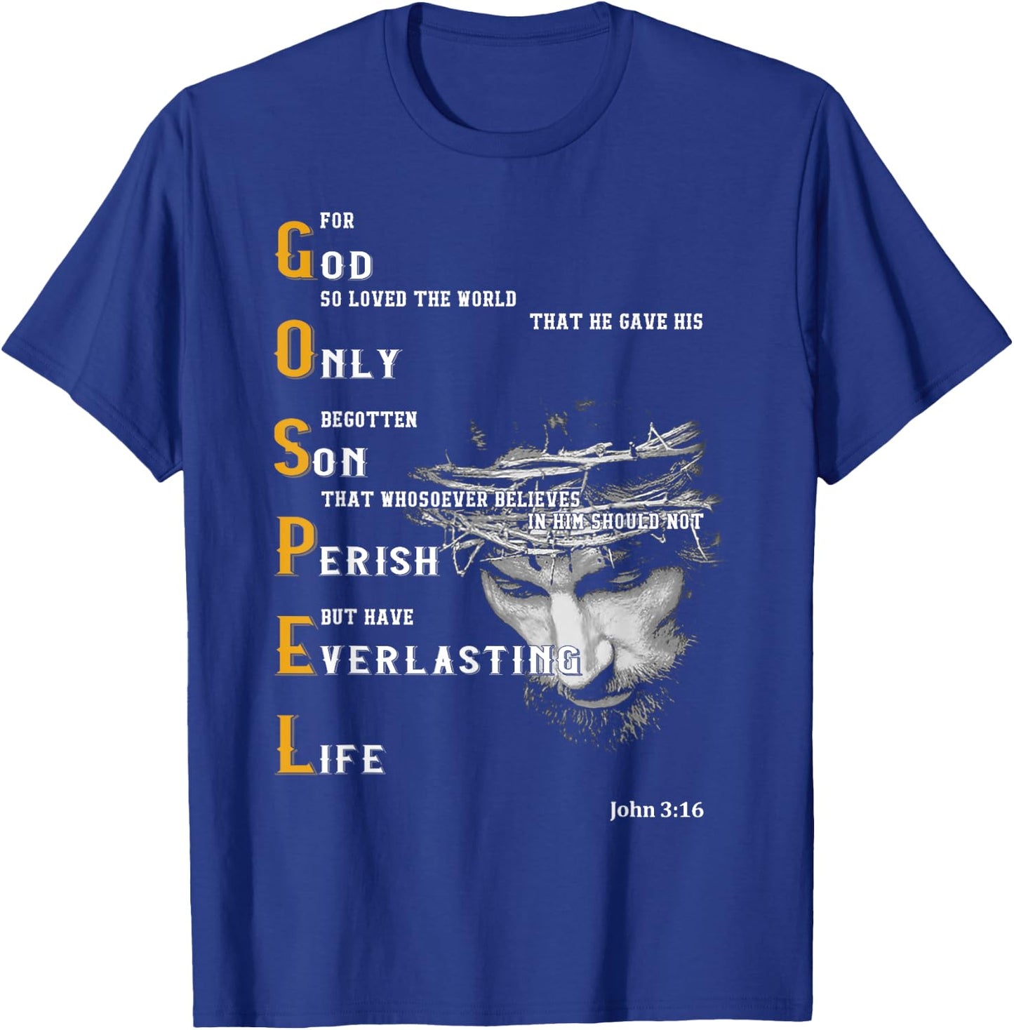 For God So Loved The World Love Jesus Christian T-Shirt - T-Shirt | Royal