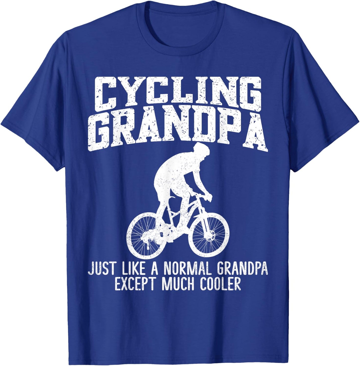 Cycling Grandpa Like A Normal Grandpa Biking Bicycle T-Shirt - T-Shirt | Royal