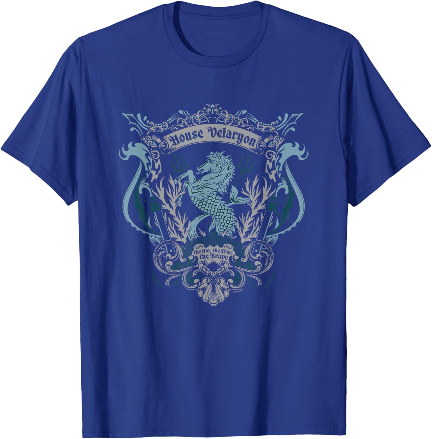 Game Of Thrones Iconic House Velaryon Old True Brave Logo T-Shirt - T-Shirt | Royal