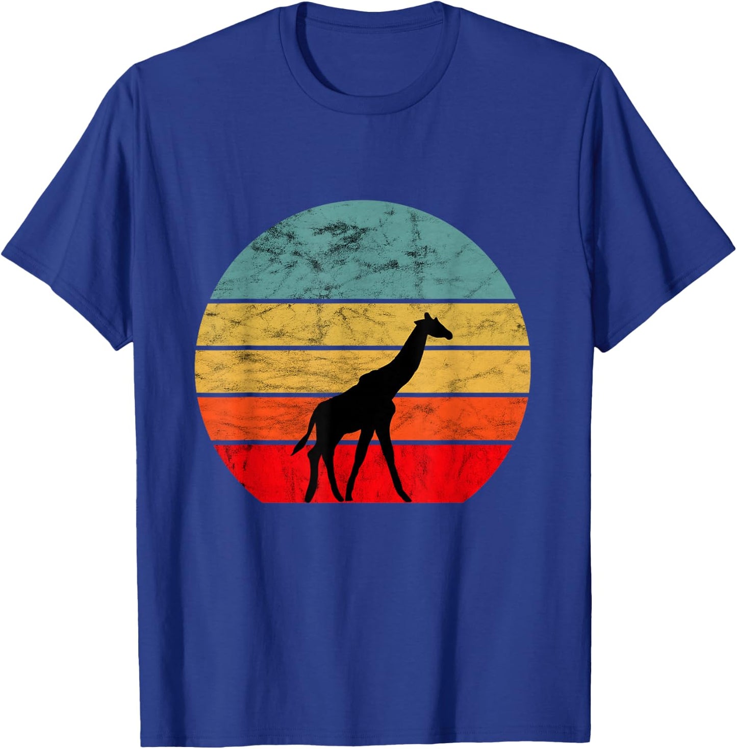 Giraffe Retro Vintage Sunset African Animals T-Shirt - T-Shirt | Royal