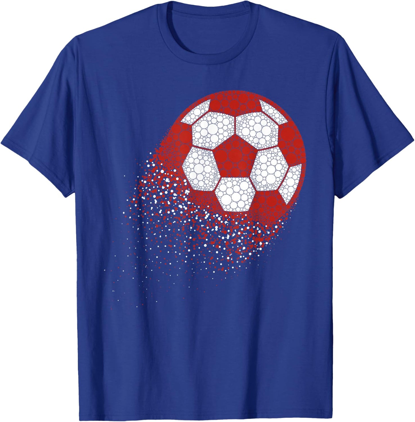 Funny Soccer Ball With Polka Dots Happy Dot Day Boys Kids T-Shirt - T-Shirt | Royal