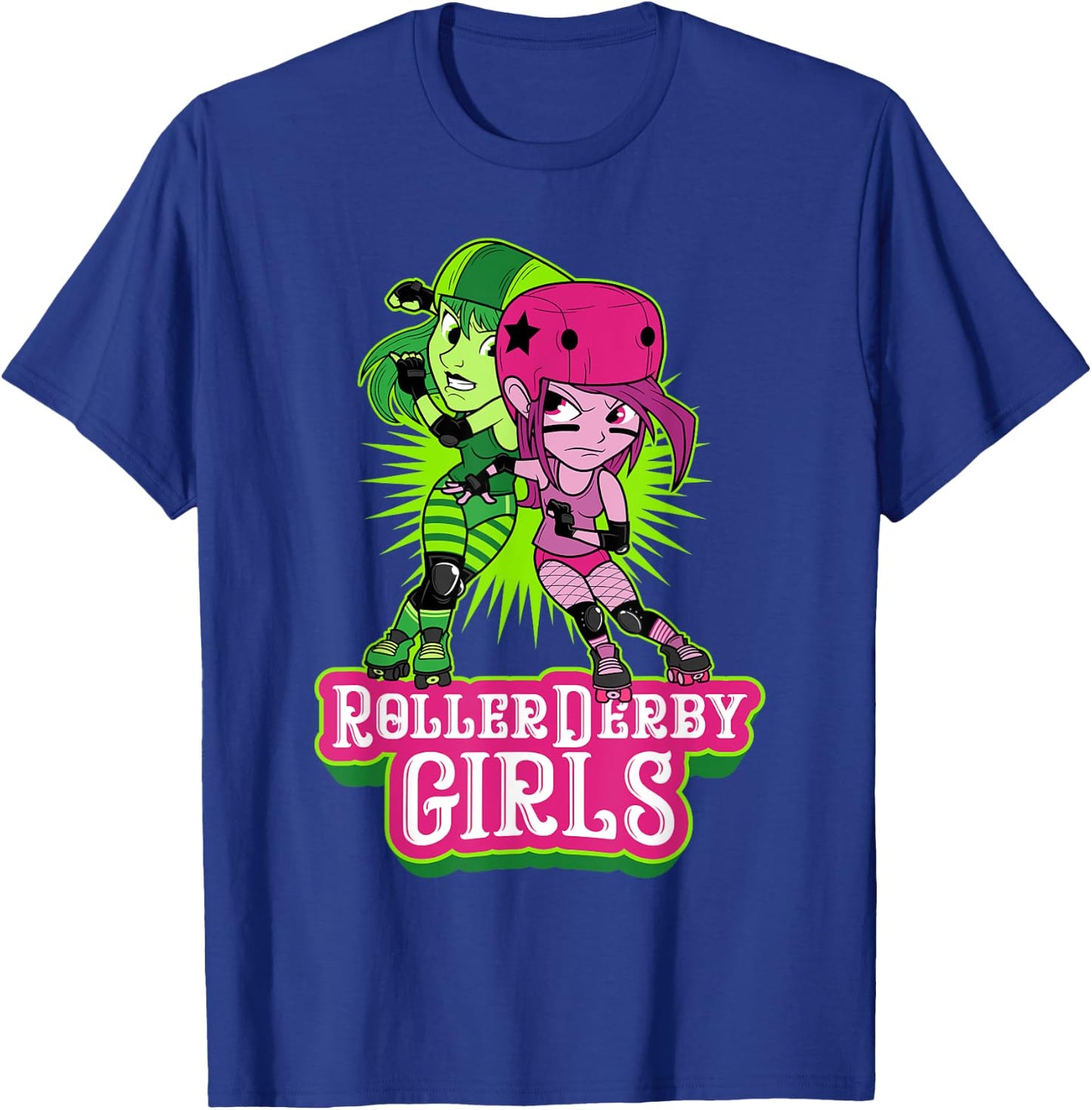Roller Derby Girls Funny Jammer Skates Player T-Shirt - T-Shirt | Royal