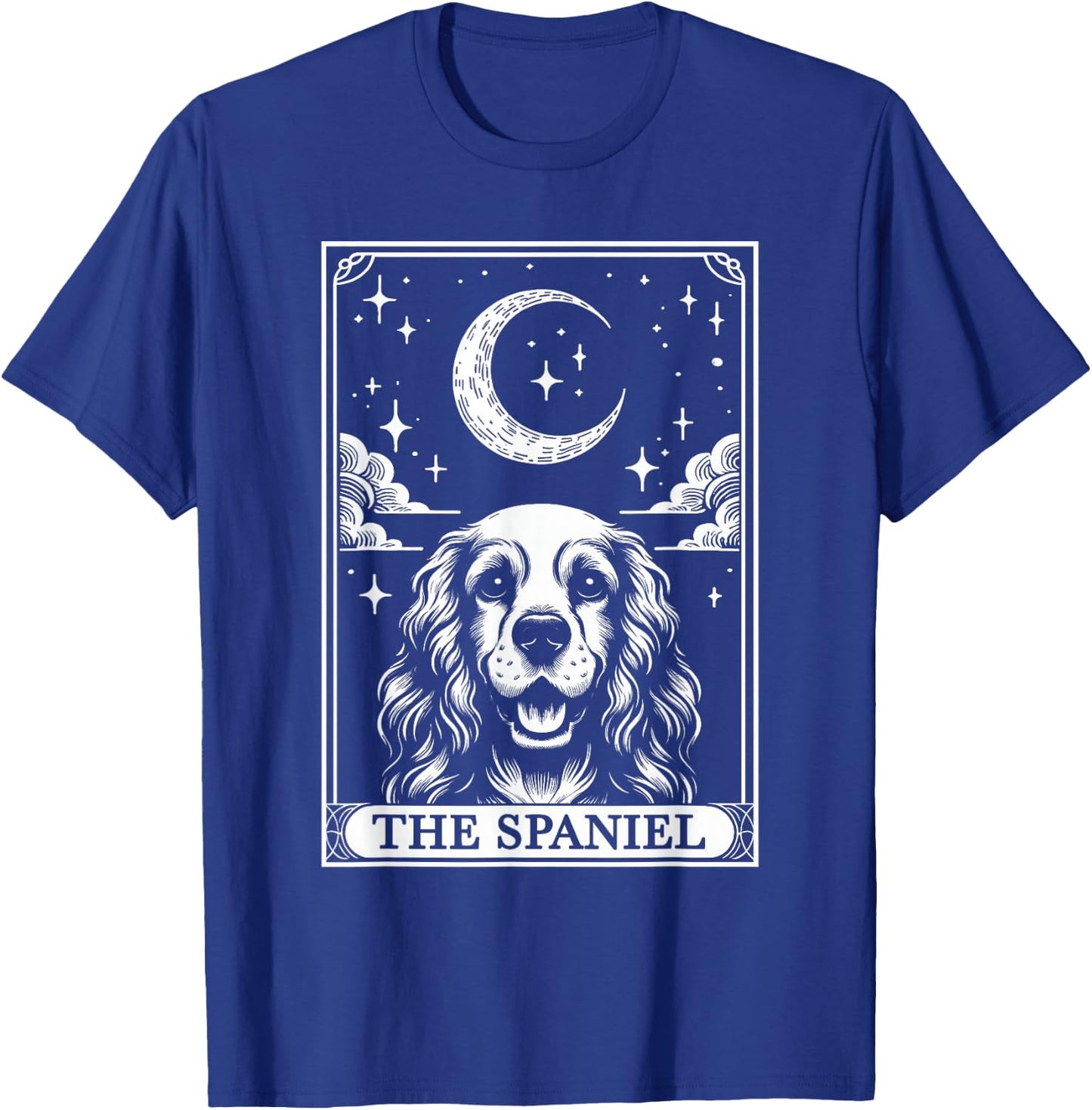Tarot Card Vintage Crescent Moon American Cocker Spaniel T-Shirt - T-Shirt | Royal