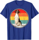 Vintage Retro Sunset Irish Red and White Setter Dog Women T-Shirt - T-Shirt | Royal