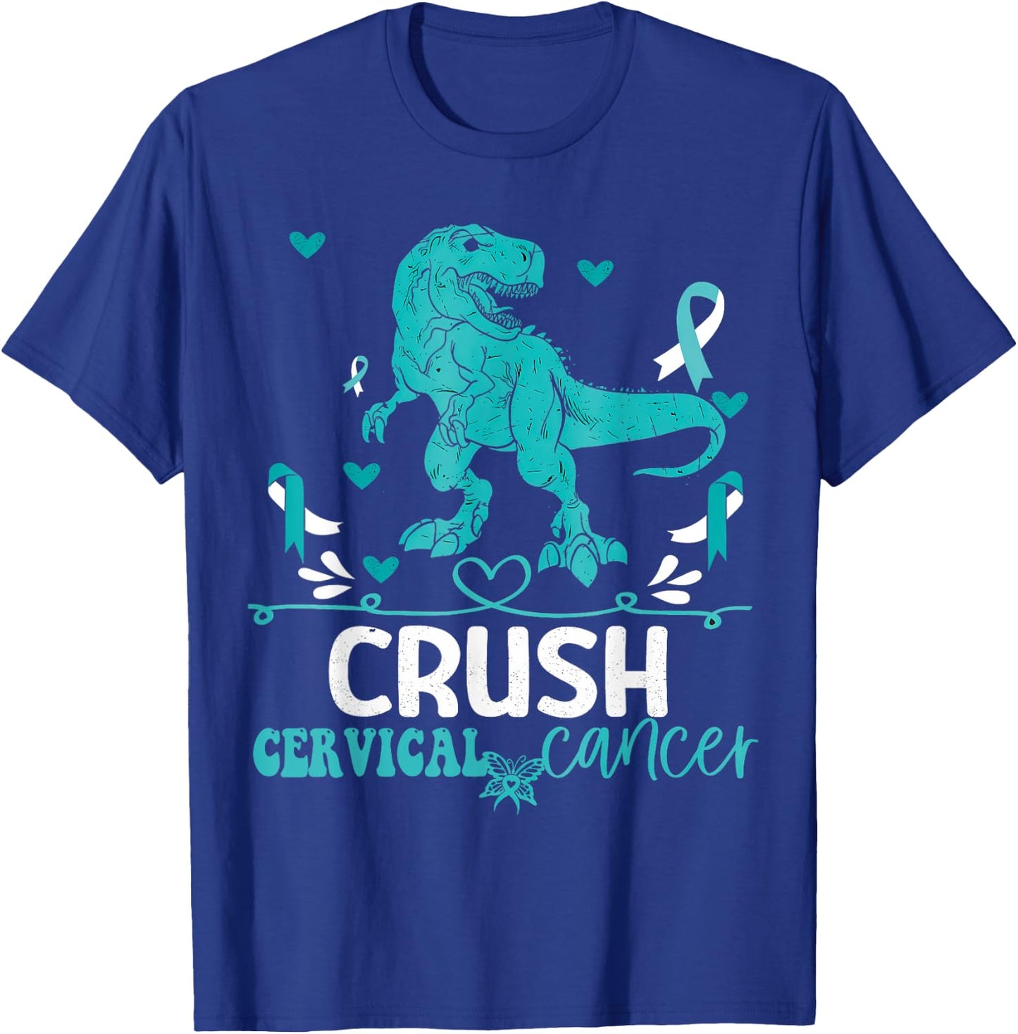 Kids Cervical Cancer Awareness Monster Truck Toddler Boy T-Shirt - T-Shirt | Royal