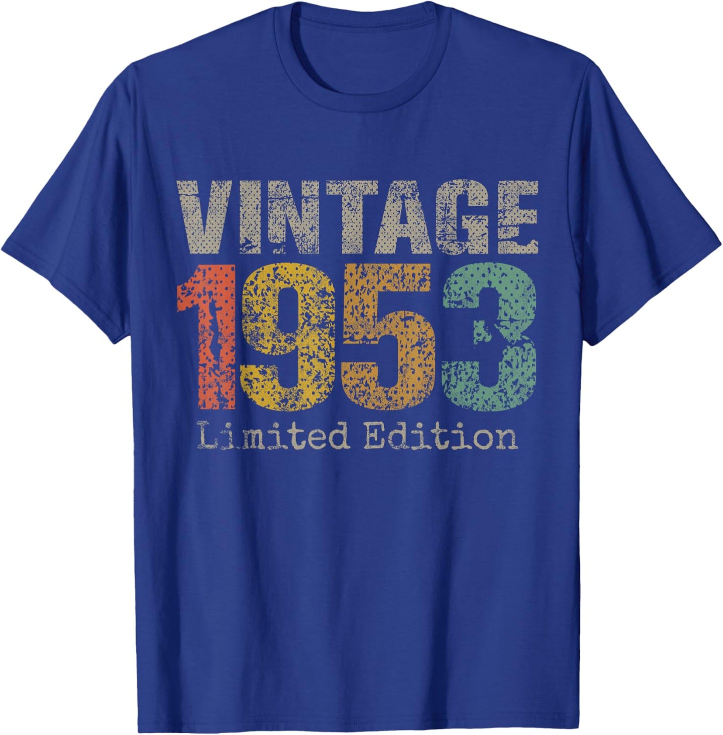 Vintage 1953 Limited Edition 72nd Birthday Gifts 72 Year Old T-Shirt - T-Shirt | Royal