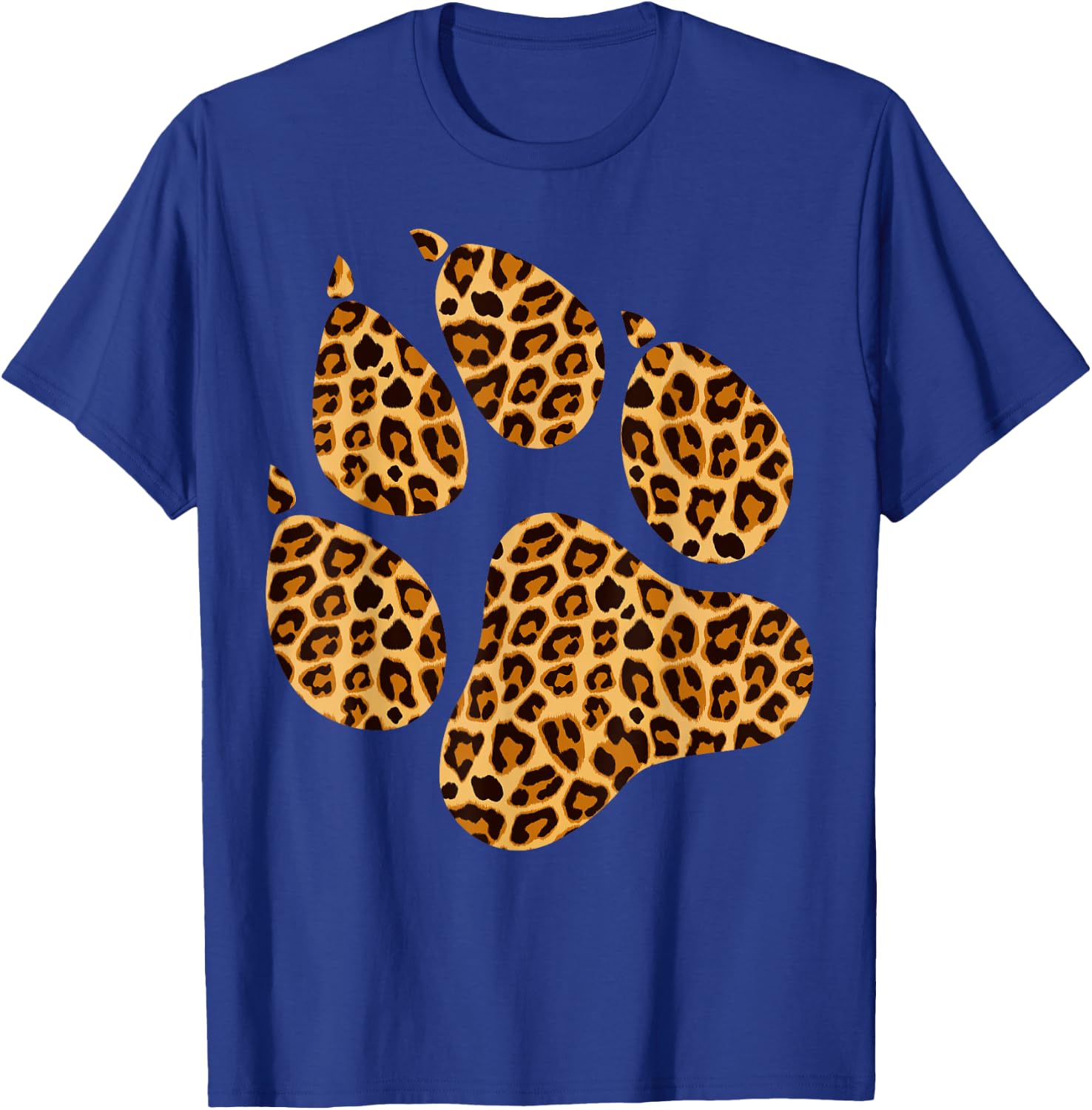 Funny Leopard Print Paw | Cool Cheetah Skin Boys Girls Gift T-Shirt - T-Shirt | Royal