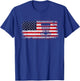 Disc Golf American Flag - Red White and Blue Women Kids Men T-Shirt - T-Shirt | Royal