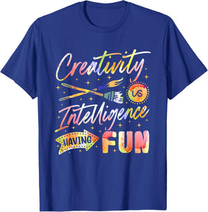 Creativity is intelligence, having fun sketching T-Shirt - T-Shirt | Royal