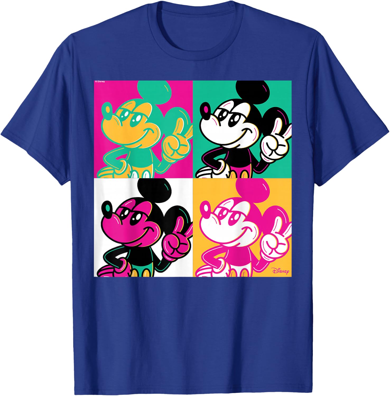 Mickey Mouse - Warhol Pop Art T-Shirt - T-Shirt | Royal