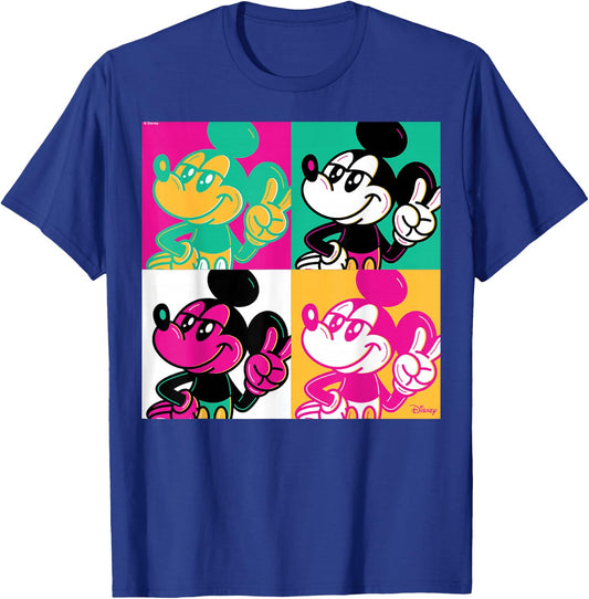 Mickey Mouse - Warhol Pop Art T-Shirt - T-Shirt | Royal
