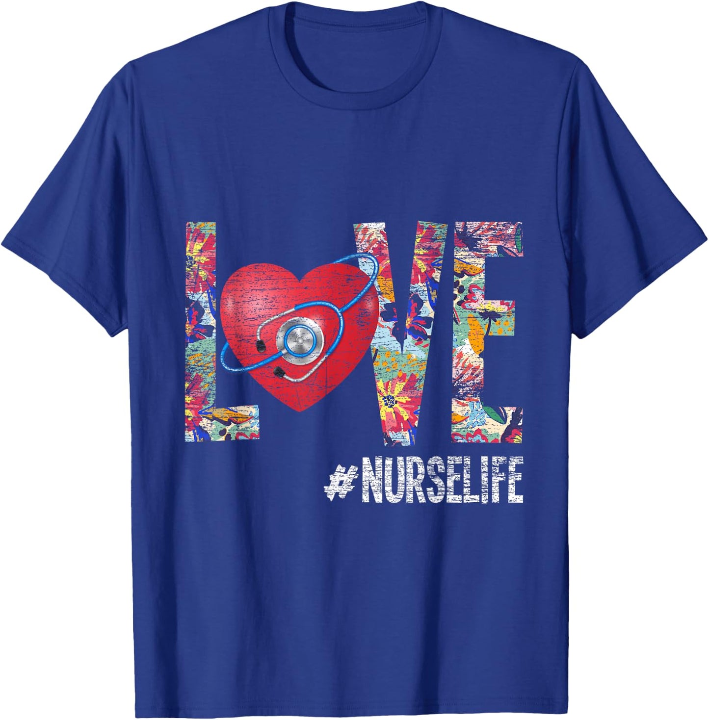Love Nurselife Nurse T-Shirt - T-Shirt | Royal
