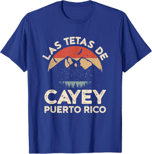 Las Tetas De Cayey Puerto Rico Retro Vintage Graphic T-Shirt - T-Shirt | Royal