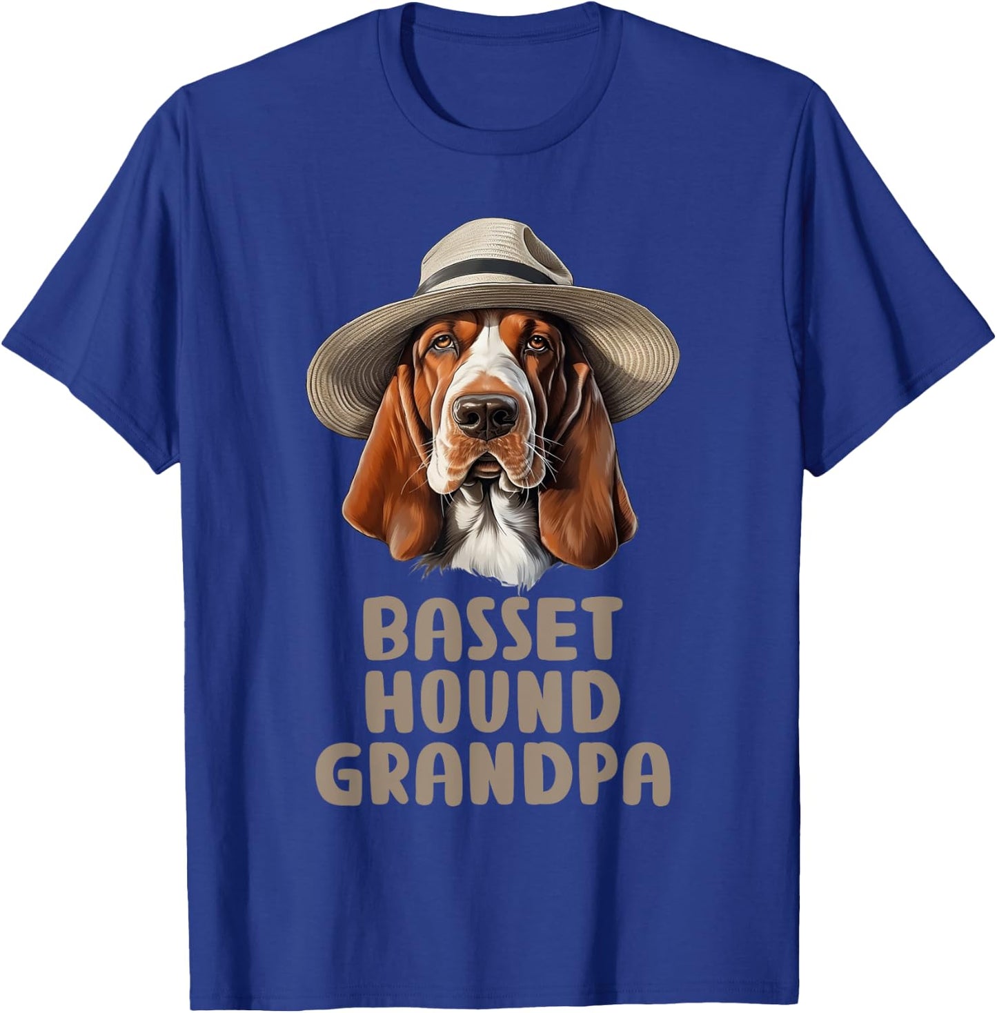 Basset Hound Grandpa Dog Lover Gift Funny Basset Hound Owner T-Shirt - T-Shirt | Royal