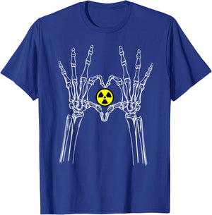 Funny Radioactive Gift Cool Nuclear Biohazard Logo T-Shirt - T-Shirt | Royal
