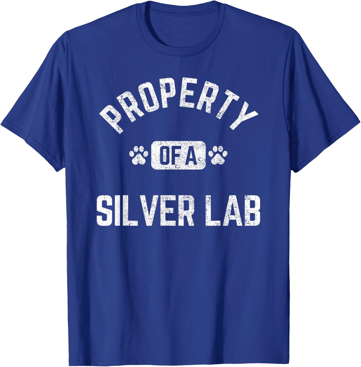 Property of a Silver Lab Labrador Lover Vintage Retro T-Shirt - T-Shirt | Royal