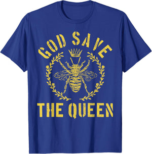 God Save The Queen Bee Funny Beekeeper Gift T-Shirt - T-Shirt | Royal