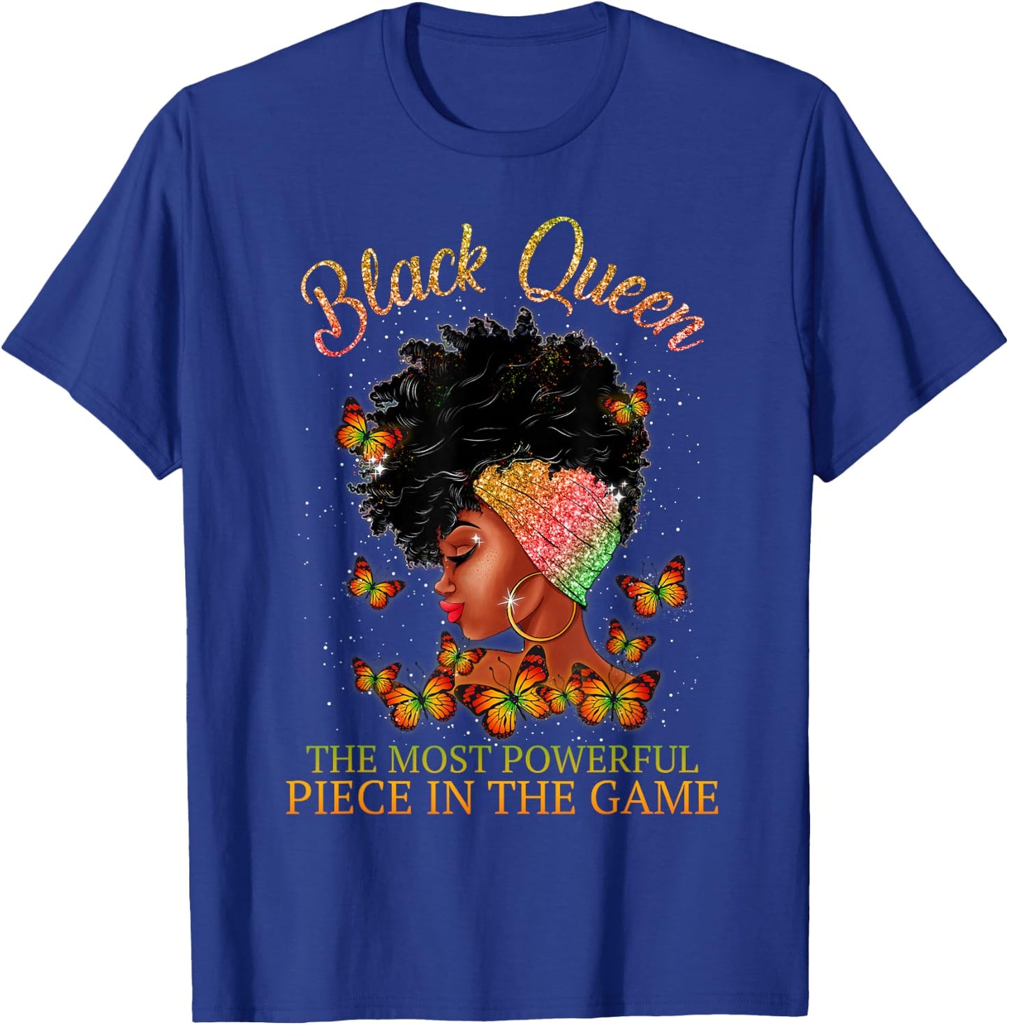 Black Queen The Most Powerful Piece in The Game Melanin Girl T-Shirt - T-Shirt | Royal
